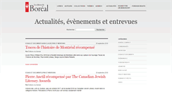 Desktop Screenshot of blogue.editionsboreal.qc.ca