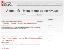 Tablet Screenshot of blogue.editionsboreal.qc.ca
